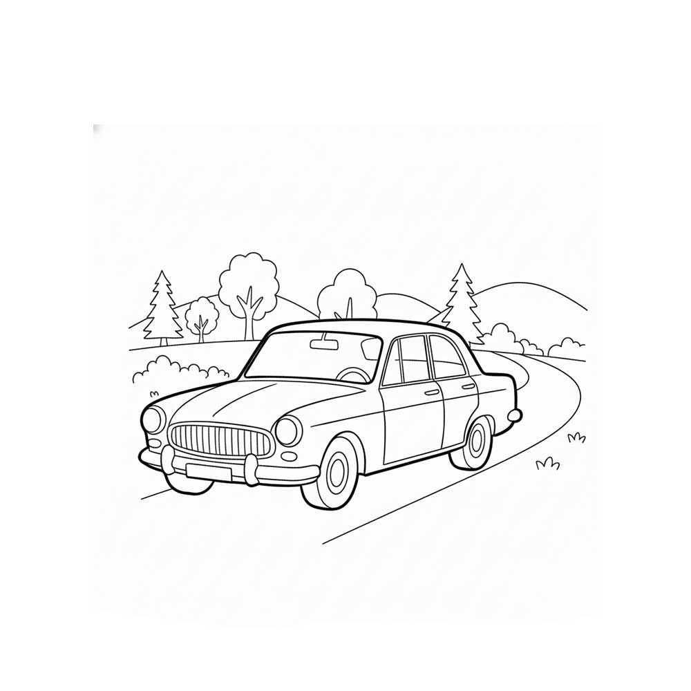 乗り物の塗り絵