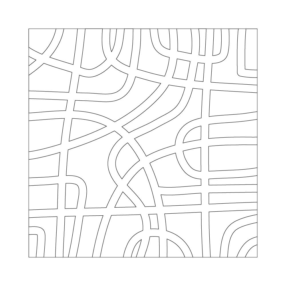 シンプルなデザインの塗り絵