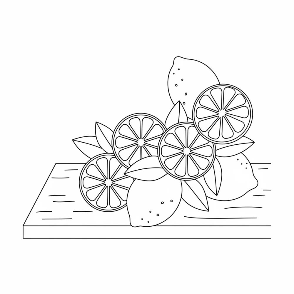 レモンの塗り絵