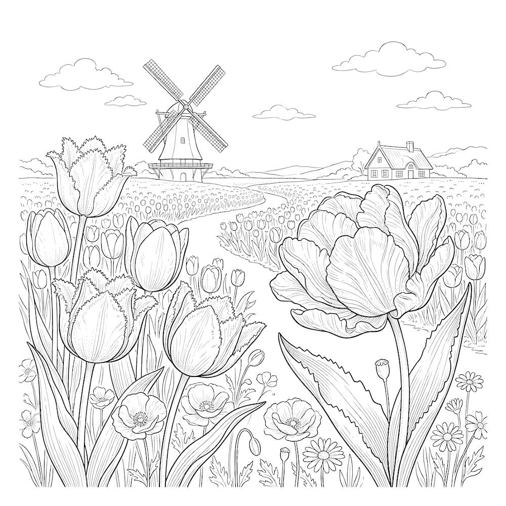 風車のある風景